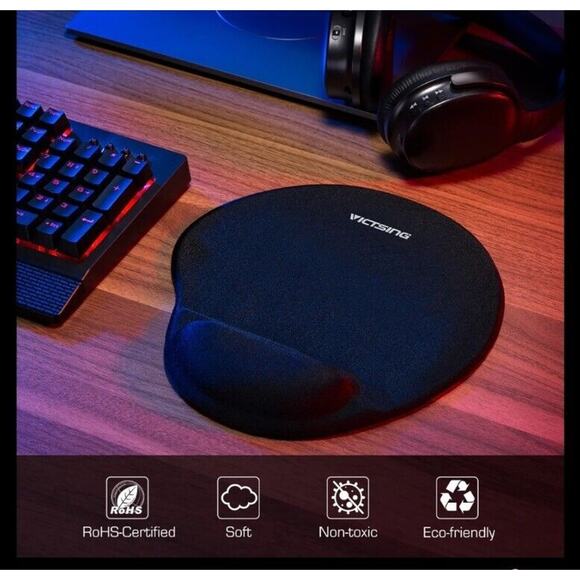 Ergonomic Mouse Pad With Gel Wrist Rest Support US07 VicTsing - Picture 7 of 10